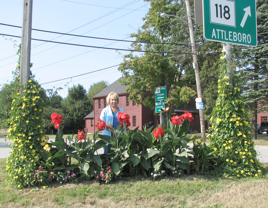 Ruth with corner flowers